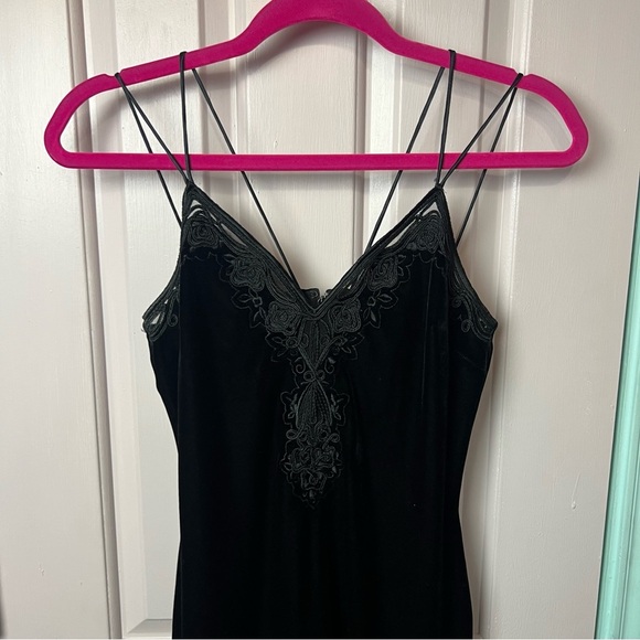 Vintage 90's Y2K Caché Velvet Maxi Slip Dress - Picture 2 of 14